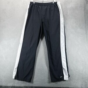 Nike Track Pants Womens XL Black White Side Stripe Athletic Gym Training